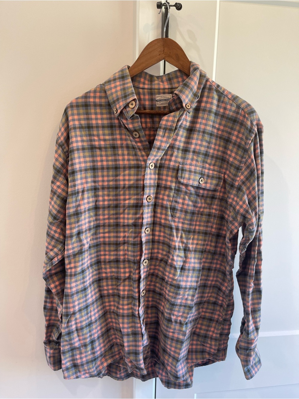 Southern Marsh Pink and Green Plaid Button-Down Shirt